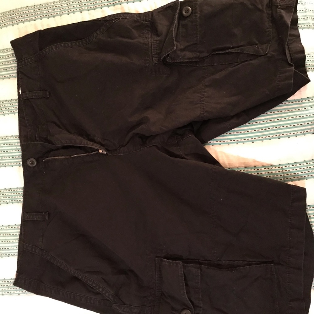 Black cargo shorts